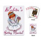 Bridal Shower favors Deck of Custom Playing Cards, Redhead Bride kjsweddingshop