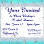 Blue Flowers Personalized Bridal Shower Party Invitations 4x6 inch Postcards Pack of 10 kjswed