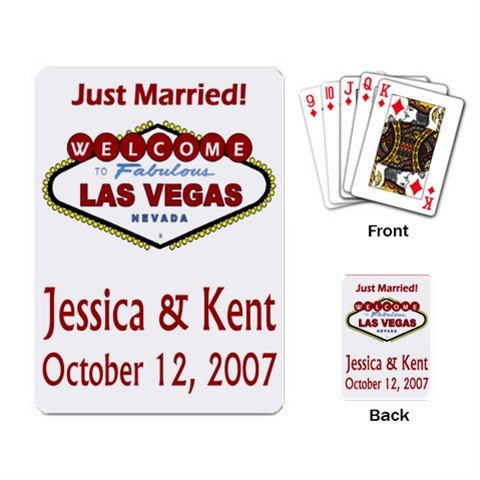 Personalized Las Vegas Sign Playing Cards