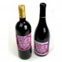 18 Wedding Wine Bottle labels Pink Hearts Reception Party Favors High Gloss Labels kjsweddingshop