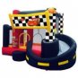 Inflatable disney car bouncer with slide and ball pit