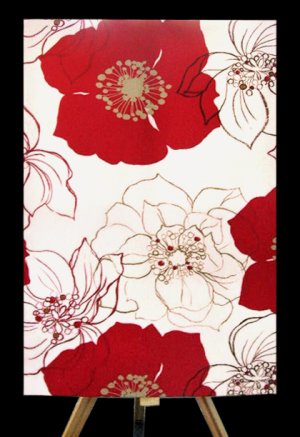 Blood Red Blossom Cushion Covers x 2