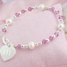 Little girl's Heart Charm Bracelet  B9251P
