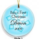 Baby Boy's First Christmas Ornament  Style 1 GC667