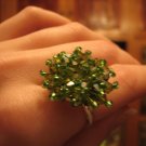 Green hedgehog ring