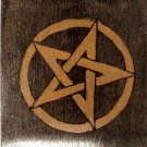 Handmade Wood Pentacle Altar Tile