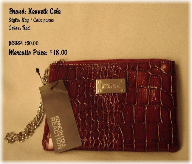 kenneth cole red purse