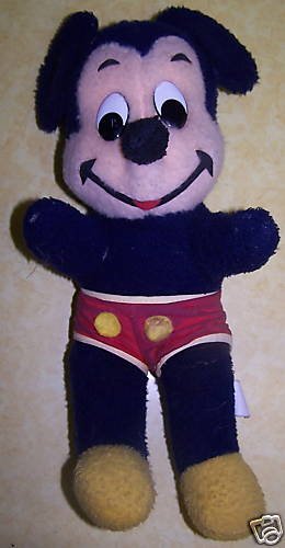 vintage mickey mouse stuffed doll