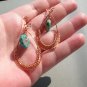Copper and Turquoise Teardrop Earrings - EC101