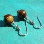 Simple Tiger-Eye on Sterling Silver Earrings - ES151