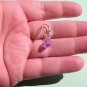 Tiny Fuschia Pink Jade on Sterling Silver Earrings - ES156