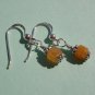 Little  Butterscotch Carnelian on Sterling Silver Hand Crafted Earrings - ES155