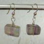 Fluorite Chunk on Sterling Earrings - ES168