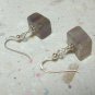 Fluorite Chunk on Sterling Earrings - ES168