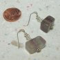 Fluorite Chunk on Sterling Earrings - ES168