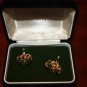 VINTAGE SOLID 14 KT GOLD & JADE CUFFLINKS c.1950 13g.
