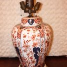 JAPANESE IMARI VASE MOUNTED LAMP JAPAN MEIJI TAISHO 25"