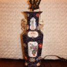 QING DYNASTY WARRIOR & FLOWER VASE MOUNTED LAMP CHINA
