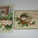 2 Christmas Postcards printed in Germany lot  c25