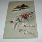 Xmas Best Wishes Embossed Christmas Postcard lot  c35