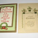 2 postcards-A Merrie Christmas lot  C69