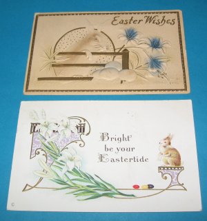 Easter postcards bunnies E24
