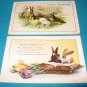 Easter Bunnies Postcards lot of 2 E28
