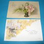Easter Postcards lot of 2 cross and flowers E30
