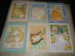 Cat Kitten Postcards Lot of 6