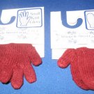 Pair of knit mittens and gloves for crafting