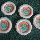 5 Glebke's Dairy Green Spot Orange Drink Bottle Caps Wisconsin Rapids,Wi