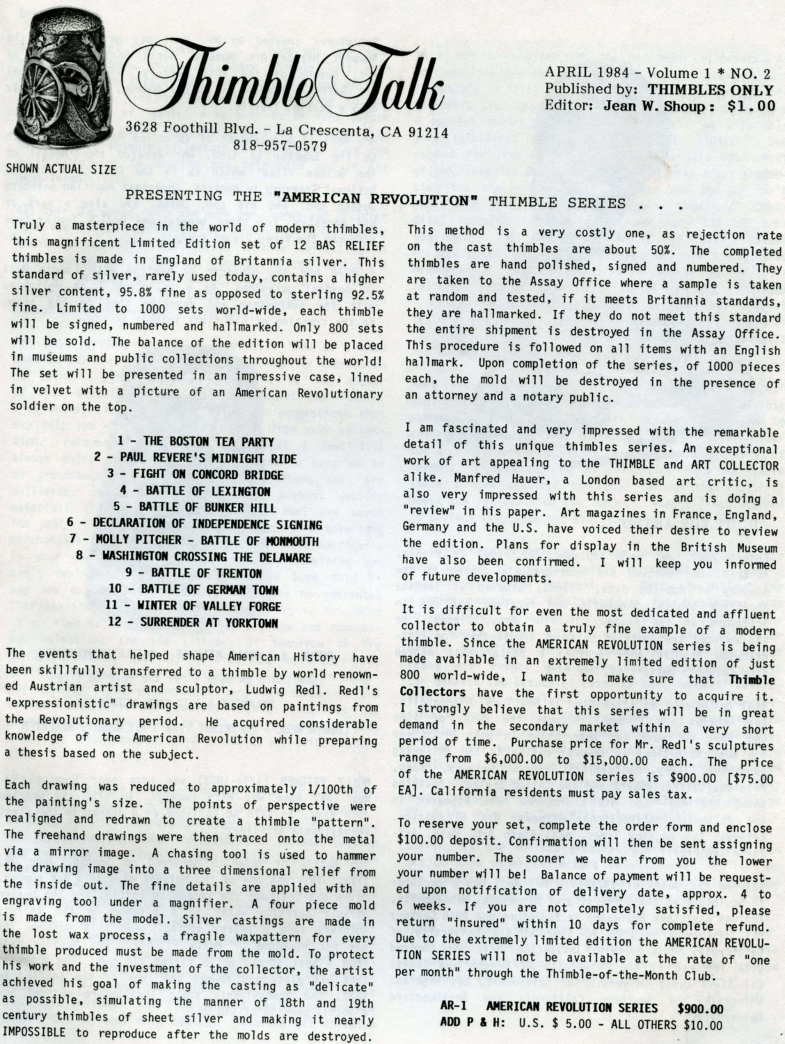 Thimbles 5 magazine issues all about thimbles with pictures