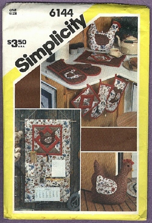 Simplicity pattern, set of kitchen accessories, pattern No. 6144