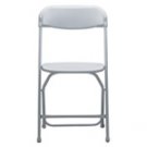 Premium Plastic Folding Chairs- White JS-33 (Case of 10)