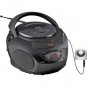 JWin Black Portable CD Player With AM/FM Radio