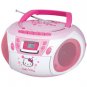 SPECTRA Hello Kitty KT2028A Stereo CD Boombox with Cassette Player/Recorder and AM/FM Radio