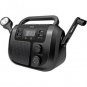 JWin Portable AM/FM Weather Band Radio With Flashlight And Crank Charger