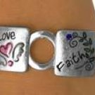 "Love,Faith,Hope"Austrian Crystal Accented Stretch Bracelets
