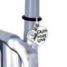 Sterling silver plated Heart "Faith-Hope-Love* cell phone charms