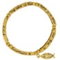 Christian "jesus" fish cross *LOVE HOPE FAITH* SILVER tone bracelet