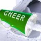 2pc Cheerleading Megaphone shoe charm set