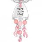 W6324P - "Hope, Faith, Love" pink ribbon pin / brooch