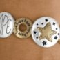 Antique two-tone *Hope-Faith-Love* stretch bracelet