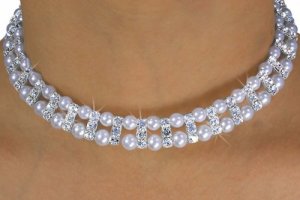 Double-Row Choker WEDDING DAY JEWELRY SET