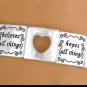 *Love* & cut out heart stretch bracelet POLISHED SILVER tone -W10730B