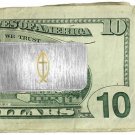Money Clip two tone Christian FISH & CROSS