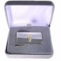 Money Clip two tone Christian FISH & CROSS