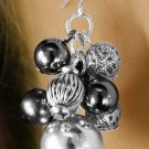 Womens Jewelry Earring & Necklace set 3-tone bead drop