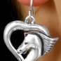 Heart With Horse Head NECKLACE & EARRING SET
