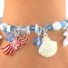 "Creatures Of The Sea" sEA animals Stretch Bracelet beaded